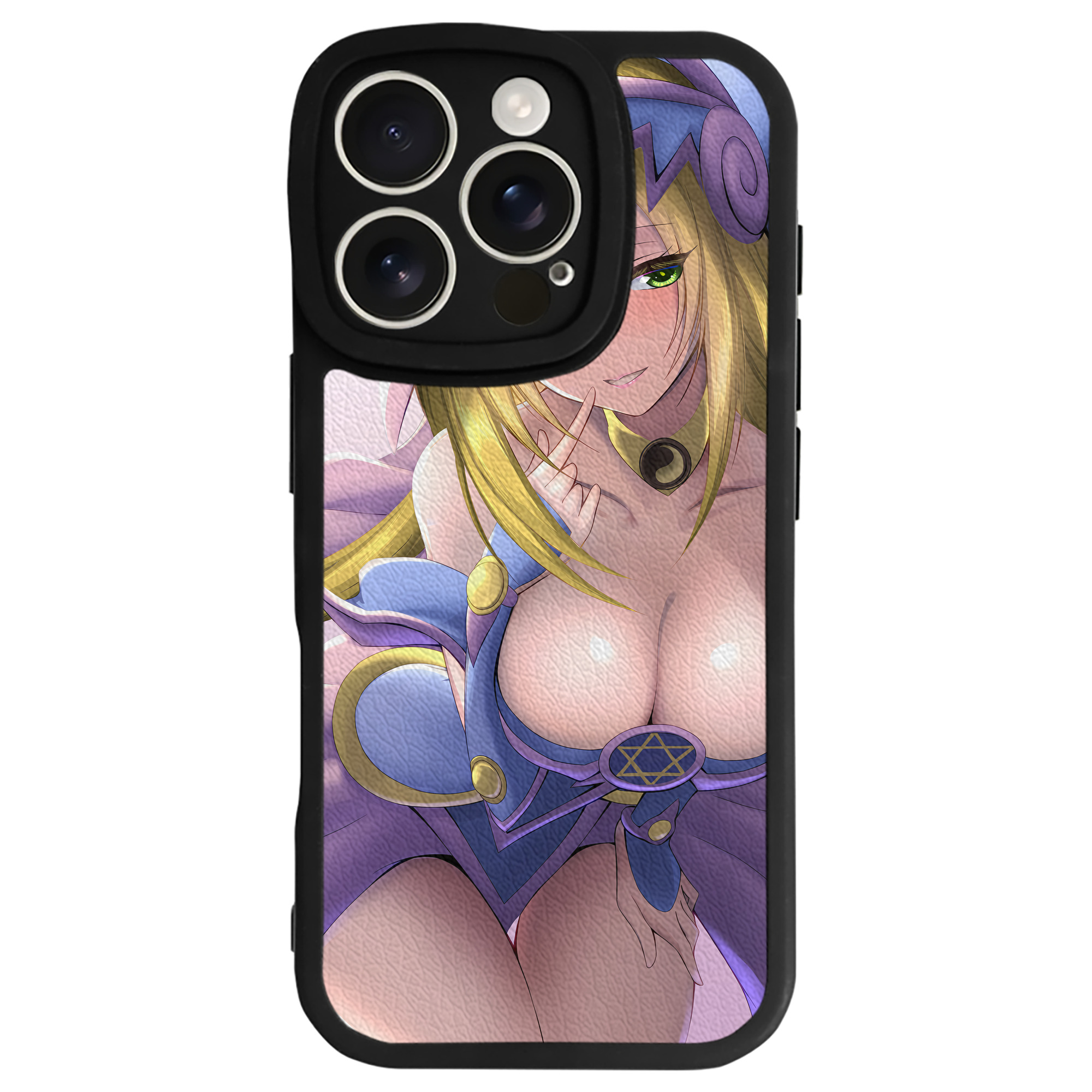 （画像用） 遊☆戯☆王 Yu-Gi-Oh! 【iPhone 16シリーズ対応】シリコンスマホケース（レザー調） 材質：シリコン